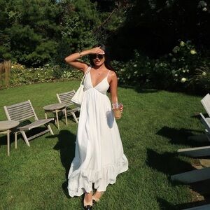 Stitch + Feather White Maxi Dress *NWT*